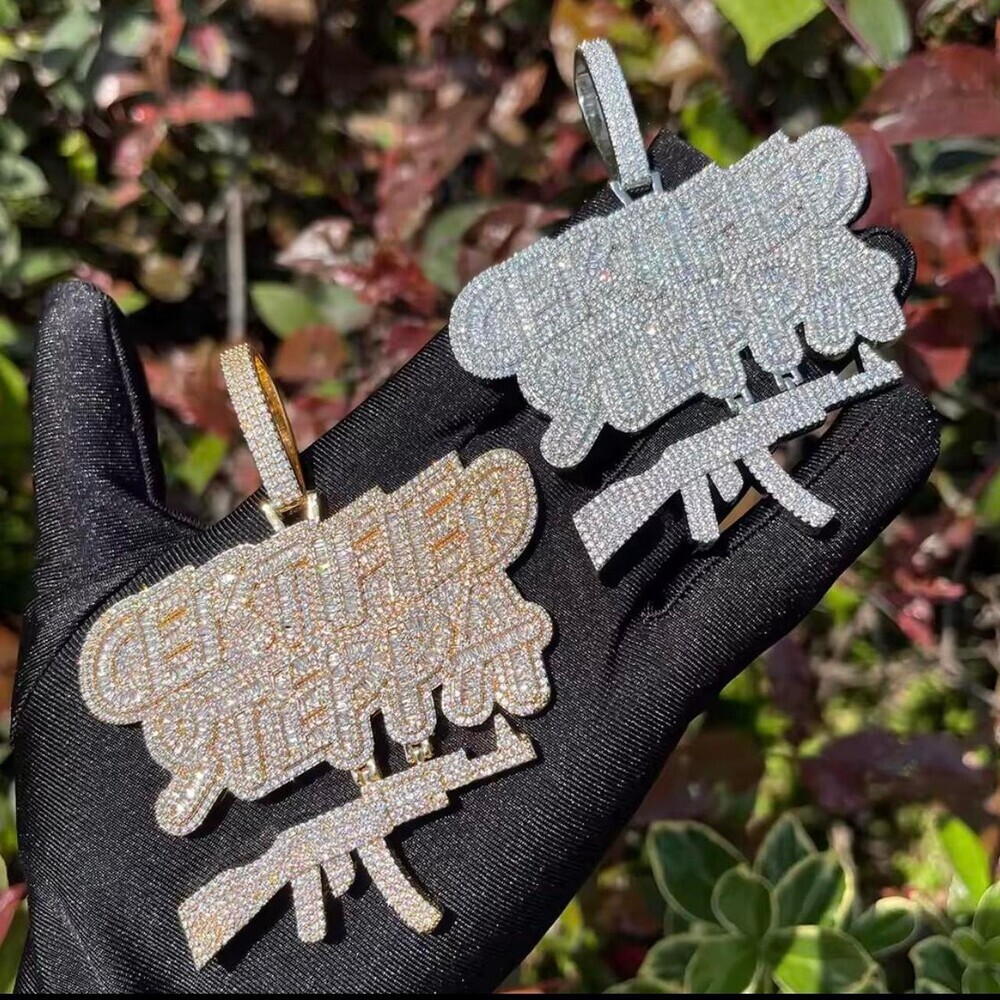 Iced Out Certified Steppa AK47 Pendant with 20inch Tennis Chain - Picture 5 of 5